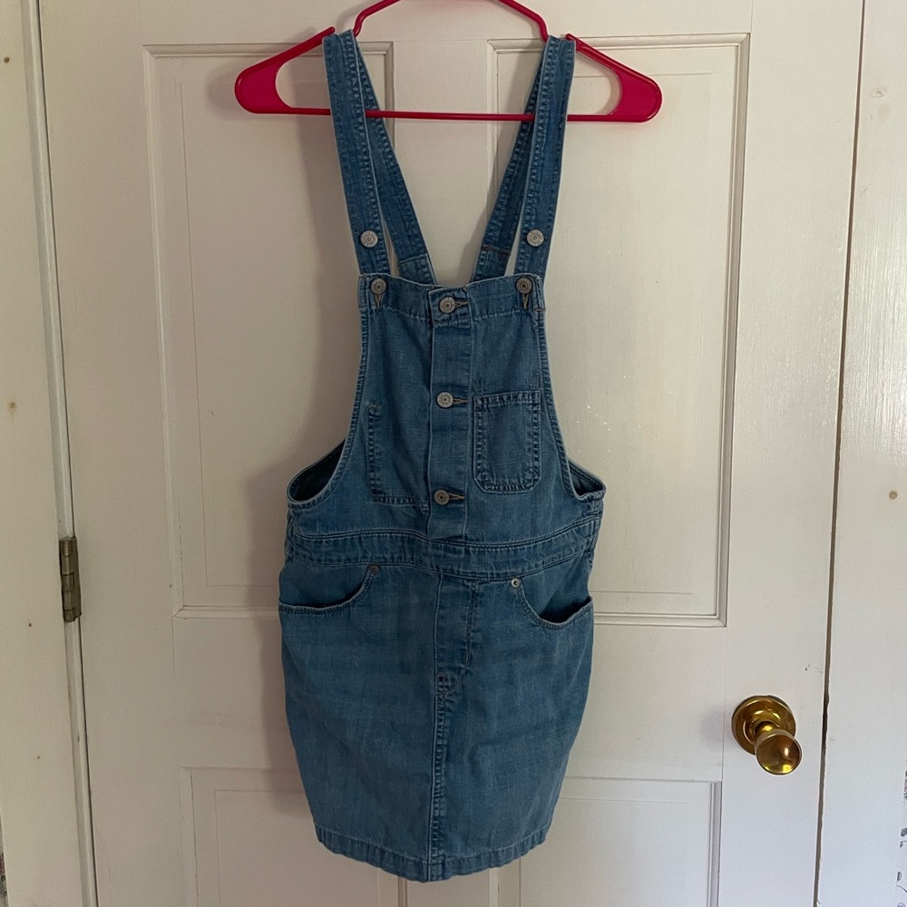 Levi's Denim Overall Skirt in Light Blue